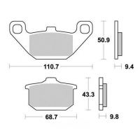 Brzdové destičky Sifam pro motocykly (sintered metal), přední i zadní